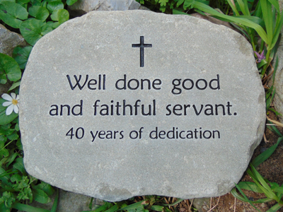 Engraved Garden Stone